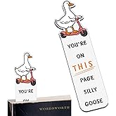 Silly Goose Bookmark Funny Bookmarks for Women Men Girls - Valentines Gifts for Teen Girls Boys, Book Marks for Reading Kids Women Men, Cute Bookmark Bookish Gifts for Books Lovers Valentines Birthday