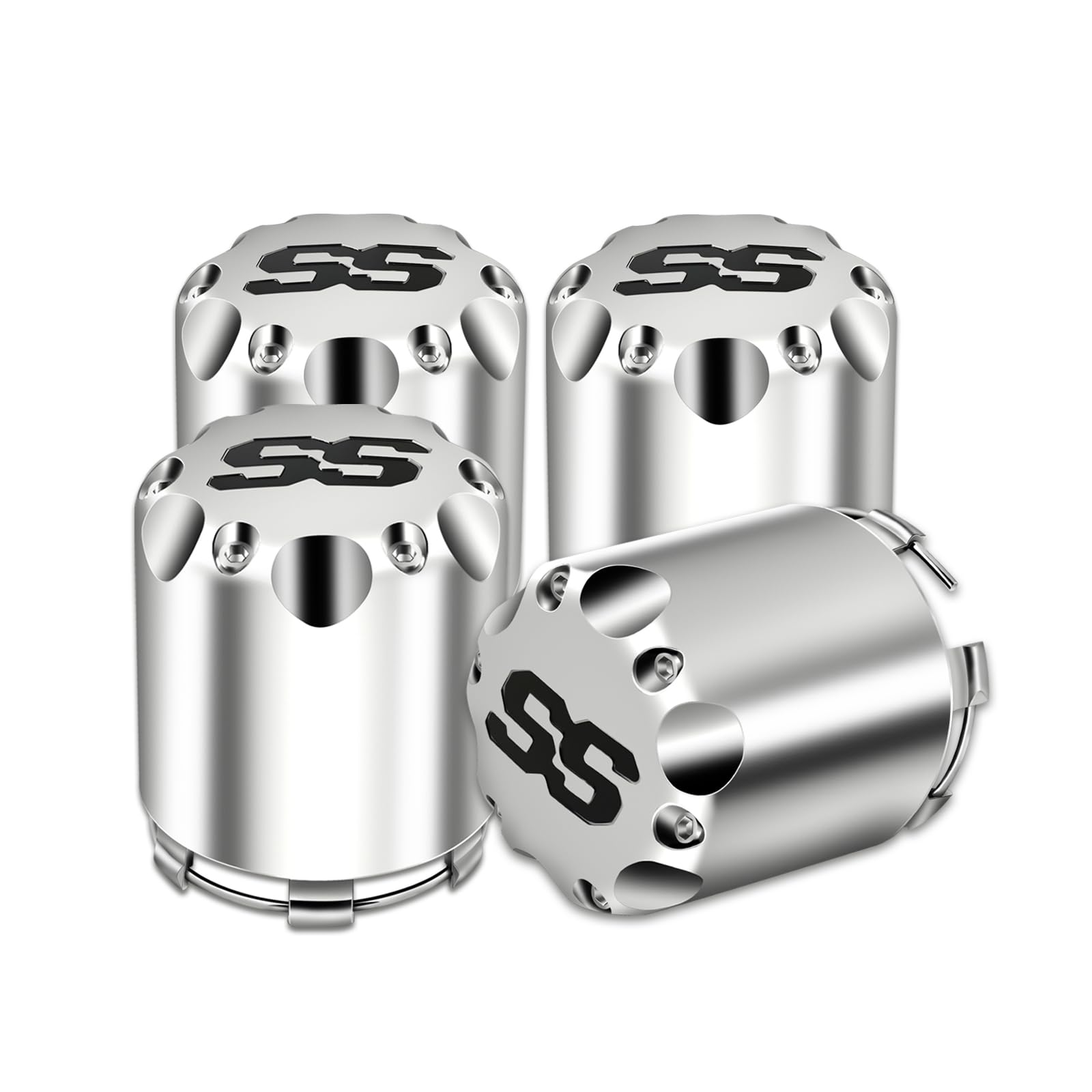 Photo 1 of Panglong Universal Golf Cart Hubcaps, Golf Cart Wheel Center Cap-4PCS, ITP SS Wheel Center Hub Cap Suitable for Club Car, EZGO, Yamaha Models (Height 3.21"/Outer Diameter 2.75"/Innter Diameter 2.44")