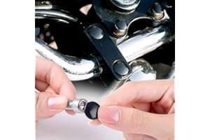 KiWAV motorcycle round bolt cap screw cover plug black for 8mm thread allen head bolts, ie M6 allen key