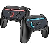 ProCase 2 Pack Joy-Con Grips for Nintendo Switch 2 2025 Released, Wear-Resistant Comfort Controller Hand Grip Handles Holder for Joycon -Black