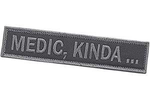 LEGEEON Blackout Medic Kinda Name Tape 1x5 Subdued Morale Tactical Military Fastener Patch