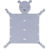 Parker Baby Muslin Lovey Security Blanket for Babies | 100% Organic & Hypoallergenic Muslin Cotton | Soft & Safe for Newborns and Toddlers | Travel Friendly Sleep Soother