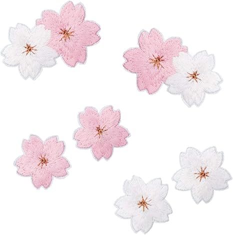 Amazon Hiraism アイロンワッペン さくら 桜 花 ワッペン 刺繍 アップリケ パッチ 3種6ピース ワッペン アップリケ 通販