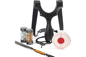 SimpleShot Scout X Slingshot Bundle with Target, Steel & Clay Ammo, and 2 Band Sets, Modern Slingshot for Beginners and Experts Hunting & Target Practice Sling Shot