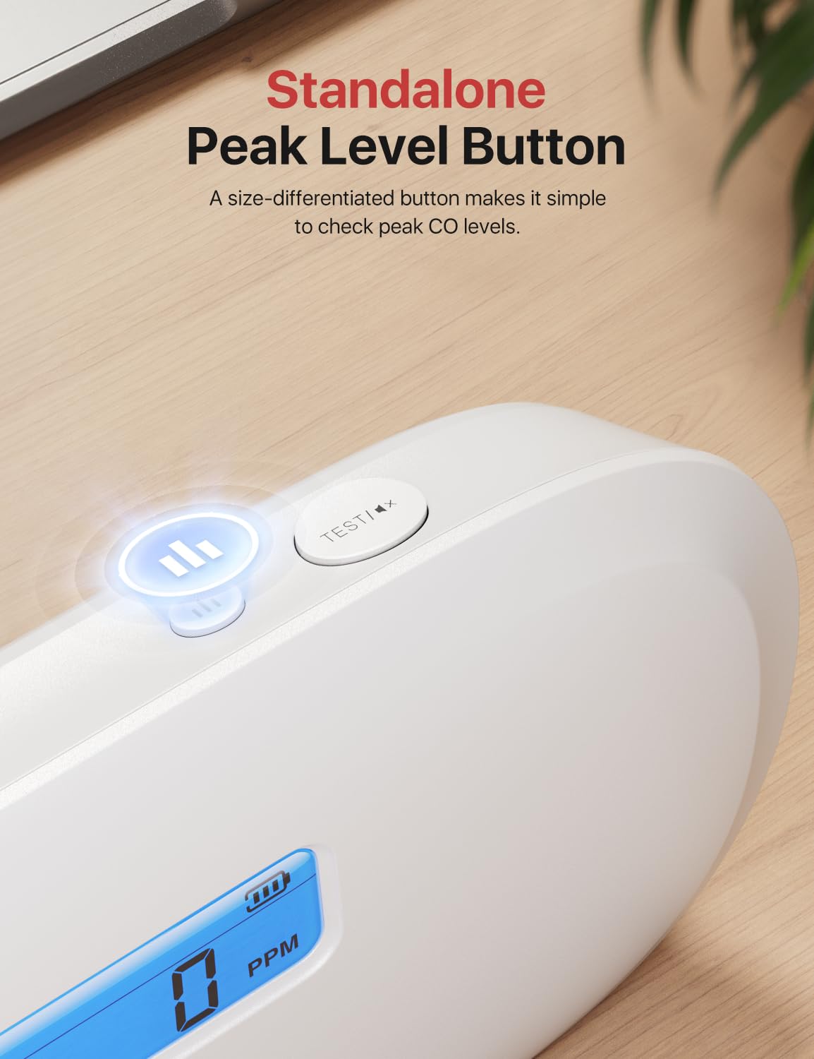 X-Sense Carbon Monoxide Detector, Replaceable Battery Powered CO Alarm with Digital Display, Portable Carbon Monoxide Detector for Travel, XC0C-SR, 1-Pack