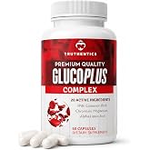 TRUTHENTICS GlucoPlus Metabolic Support, Cinnamon, Chromium, Gymnema, 60ct | For adults over 40. Take up to 2 capsules daily before meals. Vegetarian. Third-party tested for purity. USA made.