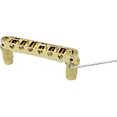 Guyker Guitar Saddle Bridge - Tune-O-Matic Bridges with Studs Replacement for LP EPI 6 String Electric Guitar (GM003, Golden)