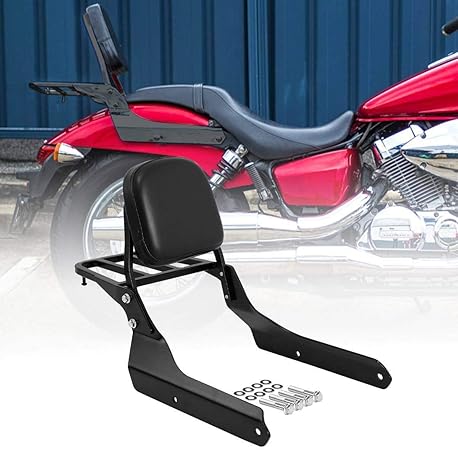 Amazon Huili Jphome キャリア付き シーシーバー パッド付き ホンダ シャドウ ファントム 10 15 対応 バックレスト 車 バイク