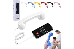 Retro Phone Handset, Type-C Retro Phone Handset for iPhone and Android, Pop Phone RetroHandset, for Cell Mobile Video Confere
