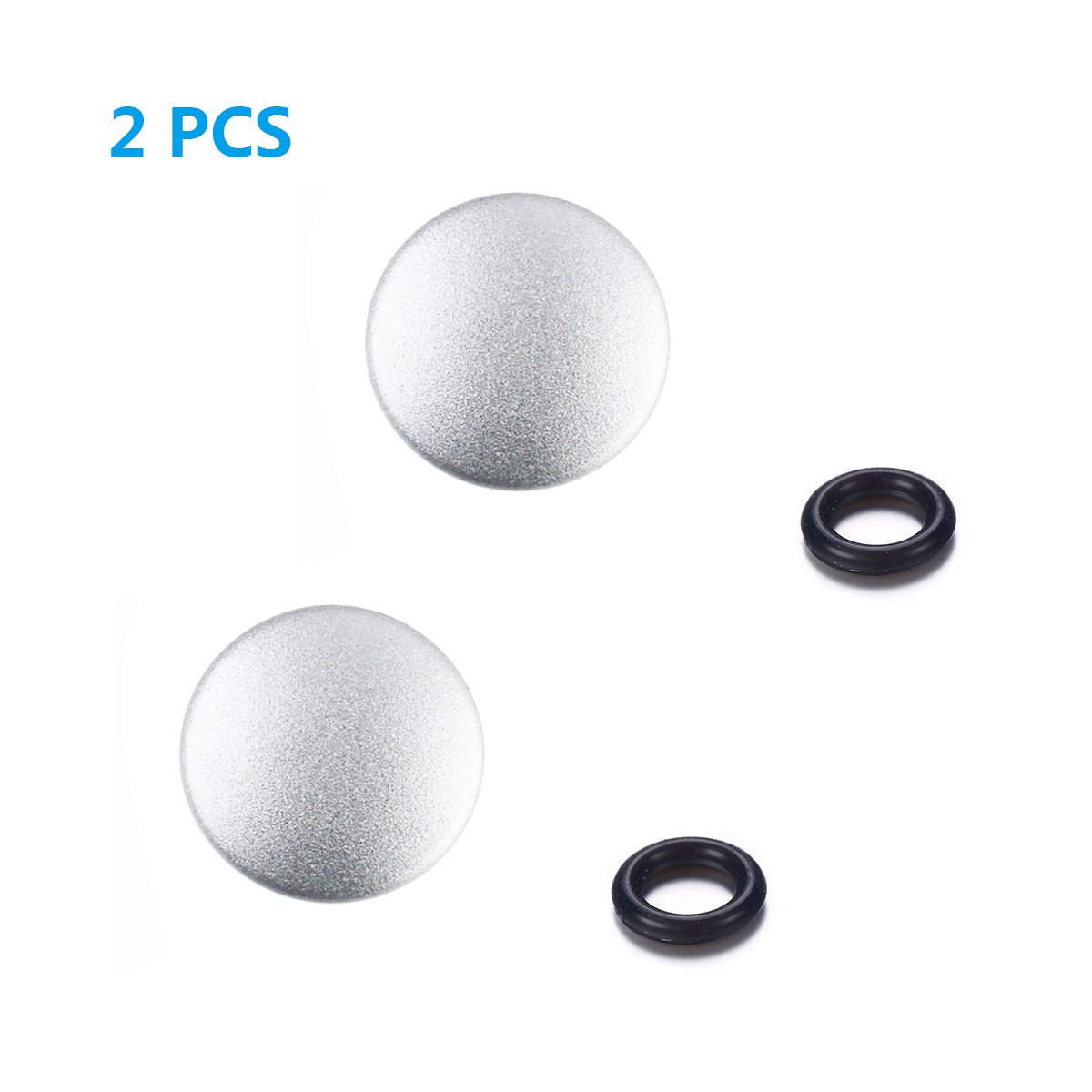 LXH 2 PACK Silver Convex Metal Soft Release Button Finger Touch Fits any Standard Threaed Release Compatible with Fujifilm X100F X100T X100S X-PRO1/2 X-T10/20 Leica M1 M Series Nikon Df Olympus PEN-F