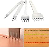 SteelFever Leather Craft Lacing Stitching Punch Hole Set 4mm Prong Pitch view 1