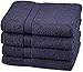 Amazon Brand – Pinzon 4 Piece Egyptian Cotton Bath Towels Set - Navy