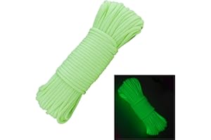 WEST COAST PARACORD Glow in The Dark Zesty 550lb Paracord – 21 Strand Luminous Parachute Cord for Nighttime Outdoor Utility – 8 Colors and Length Options of 25', 50’, 100’, and 1,000’