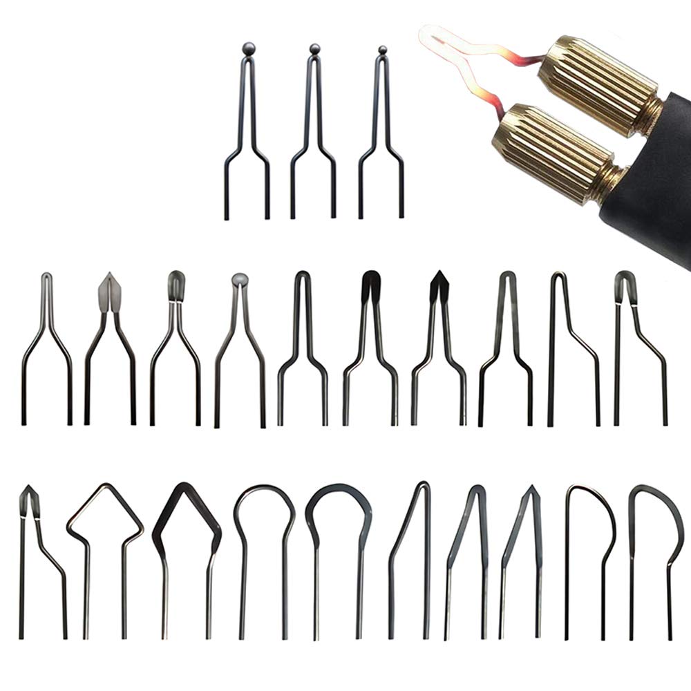 Pyrography Wire Tips, 23 Pieces Replacement Wood Burning Tips, Professional Pyrography Tips, Portable Mini No Bend High Impedance Heating Wire for 30-50W Pyrography Machine