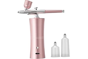 1PC Nail Airbrush Machine, Adjustable Airbrush Kit with Compressor, Cordless Air Brush Gun with Indicator Light Display for N