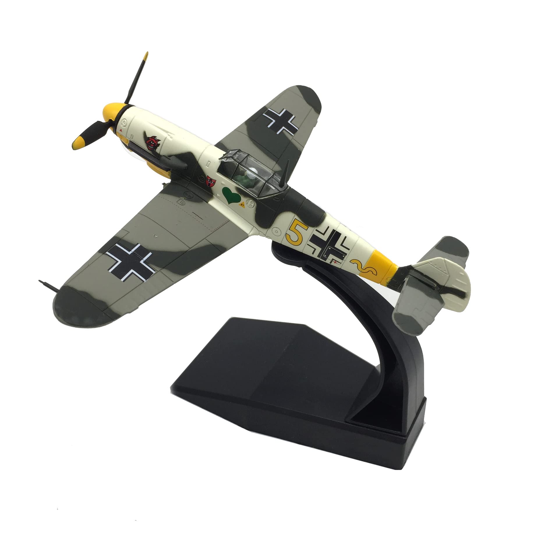 zalati Battle Plane 1:72 Fighter Airplane with Display Stand Holder for Germany Piston Model BF-109 Aircraft Decor Gifts Toys Aged 14+