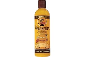 Howard FW0016 Feed-N-Wax Wood Polish and Conditioner, 16-Ounce, orange