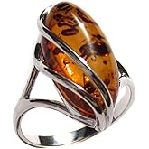 Ian and Valeri Co. Amber Collection Sterling Silver Oval Ring