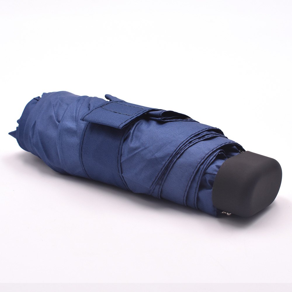 OutMorgo Mini Sun&Rain Umbrella Compact Small Lightweight Umbrella for Women Kids,Fit in Purse 23 Colors - Dark Blue