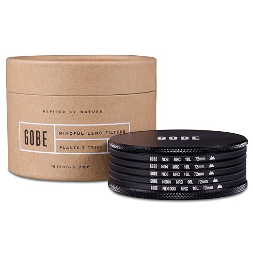Gobe ND Filter Kit 72mm MRC 16-lagig: ND2, ND4, ND8, ND64, ND1000