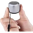 YXYKODM Best Mini Portable Bluetooth Speaker with HD Sound & Bass I Smallest Wireless Bluetooth Speakers for Phone/PC/Tablet I Photo Selfie Button Answer Phone Calls I Cute Tiny Speaker (Silver)