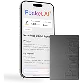 Pocket AI Voice Recorder, Auto Transcription, AI Note Taker, Space Grey | Recording Device, Action Items, Mind Maps, Ask Pocket, 4-Day Battery, MagSafe, iOS &amp; Android