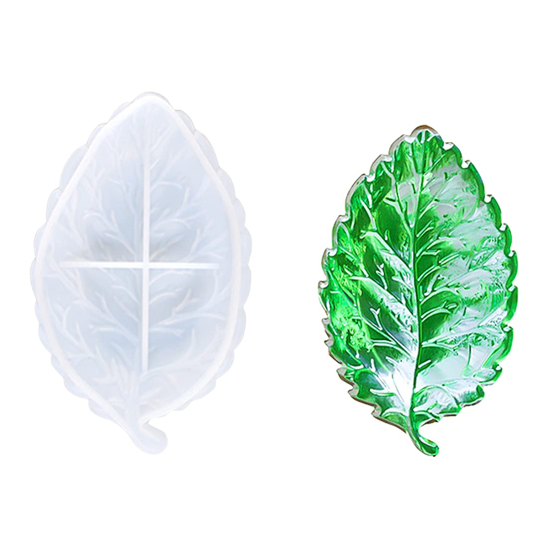 Voyyphixa Resin Tray Mould, Oval Leaf Tray Moulds Silicone, Trinket Dish Mould for Epoxy Resin, DIY Jewelry Plate, Home Decor