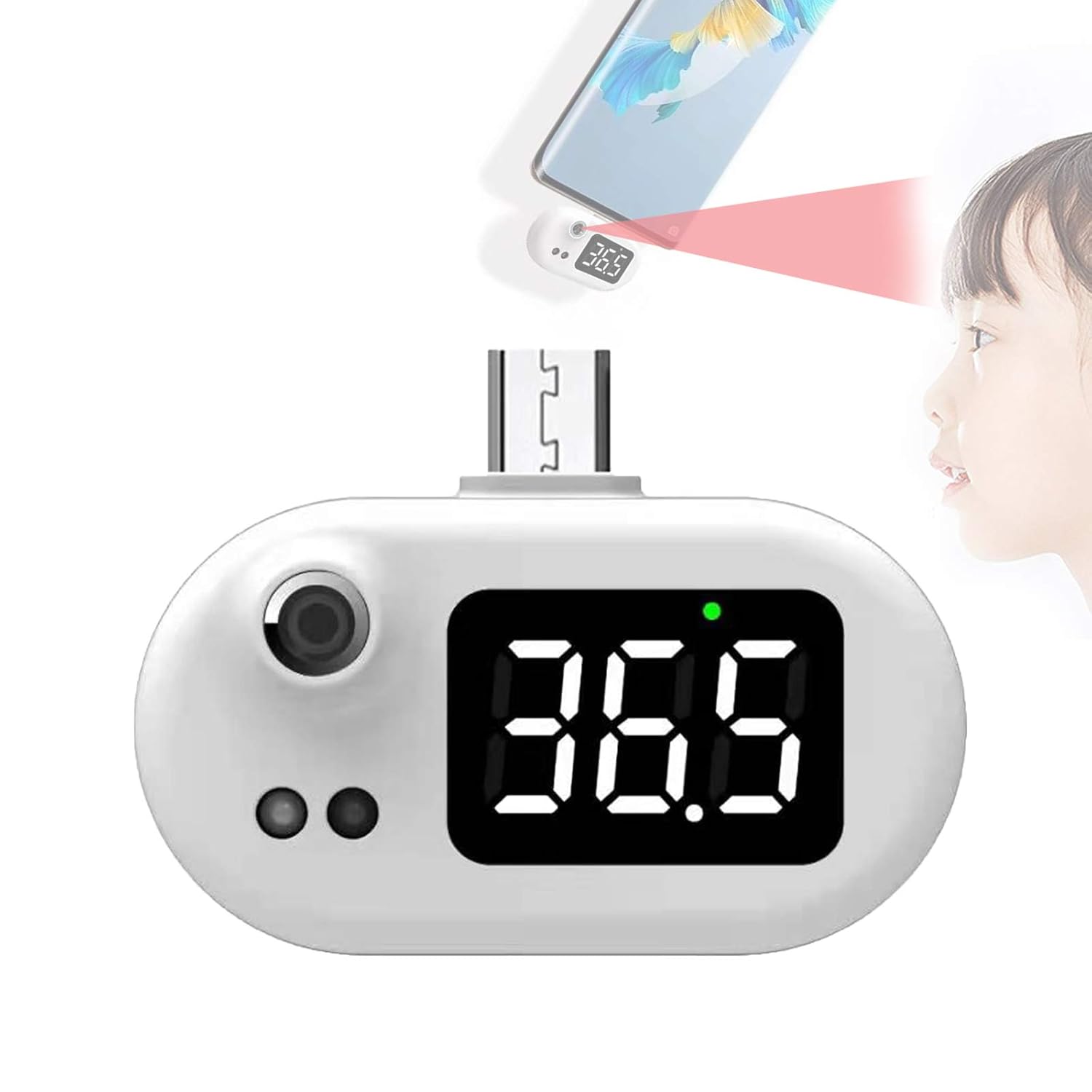 Mini Forehead Thermometer, Pocket USB 