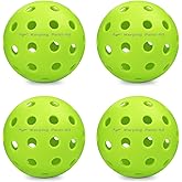 Warping Point Pickleball Balls | 26 Holes, 40 Holes | 4 Pack, 12 Pack | Meet USAPA Specifications | High Bounce Durable Practice Pickle Ball for Beginner & Intermediates | Orange, Blue, Yellow, Green
