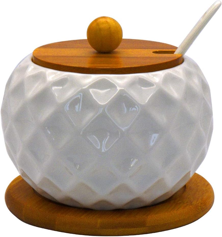 Vencer Ceramic Sugar Bowl with Serving Spoon