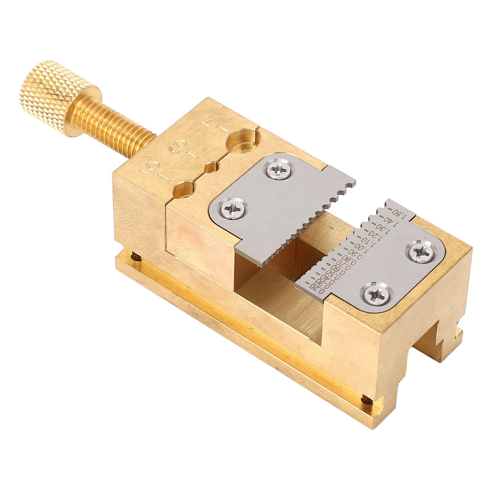 YUEHISY Watch Repair Vise Clamp, Universal Mini Drill Press Vise Clamp Table Bench Vice for Jewelry Walnut Nuclear Watch Repairing, 0.2-1.5mm Hole Dia