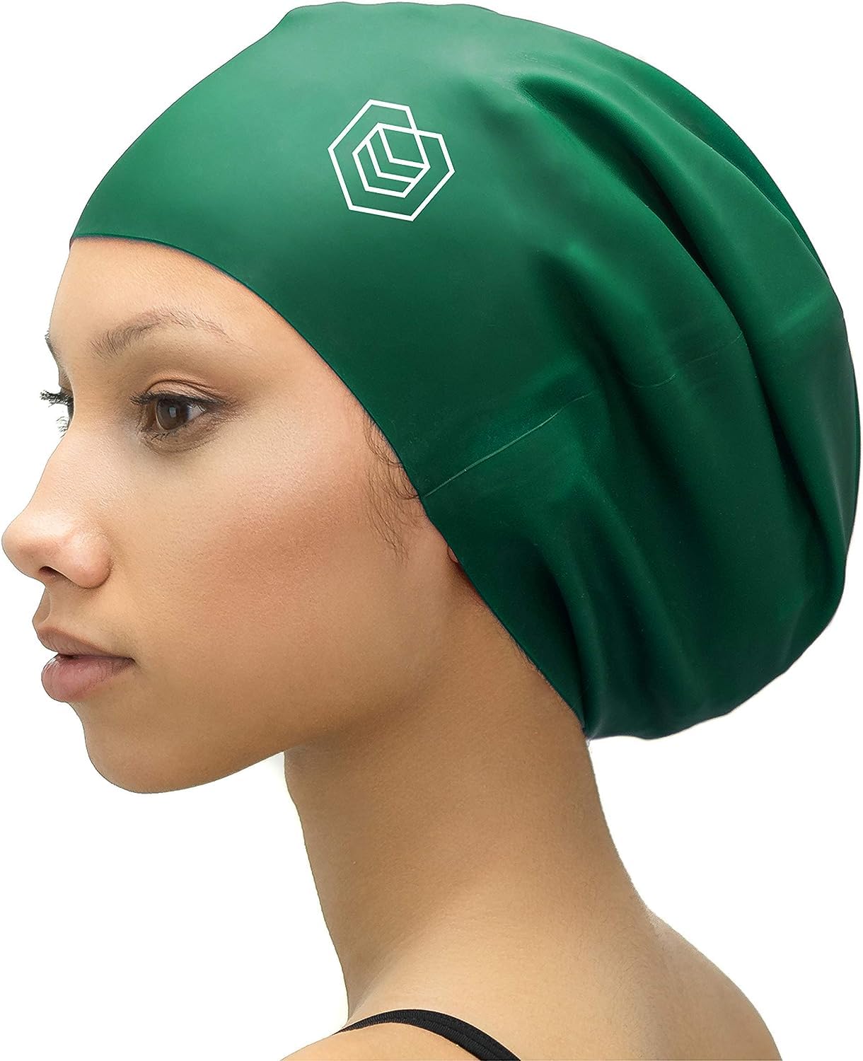 SOUL CAP – Large Swimming Cap for Long Hair - Designed for Long Hair, Dreadlocks, Weaves, Hair Extensions, Braids, Curls & Afros - Women & Men - Silicone (XL, Green) — image 1