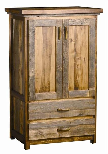 Amazon Com Mountain Woods Furniture 2 Drawer Rustic Wood Armoire