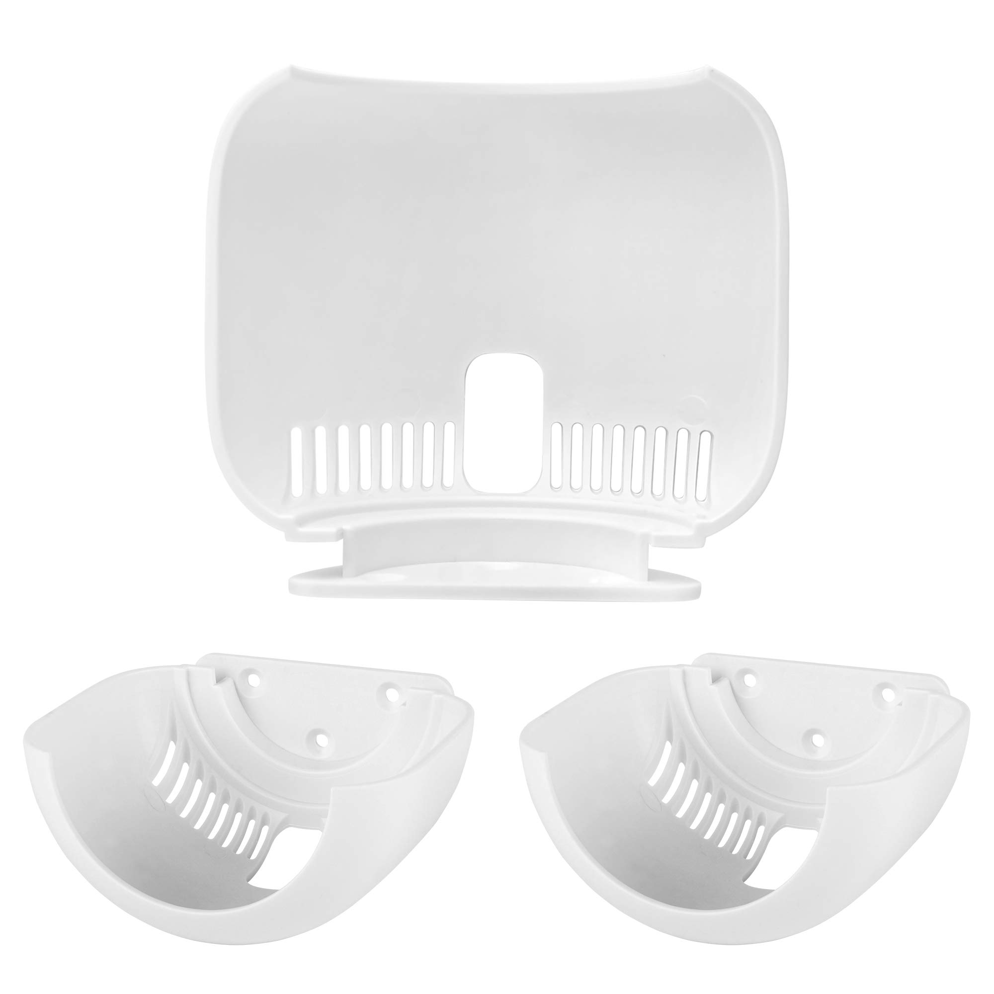 GEEKRIA Wall Mount Compatible with Google Nest WiFi Add-On Point ONLY, ABS Space-Saving Bracket Holder Shelf, The Simplest Cable Management Wall Mount Bracket (3 Pack)