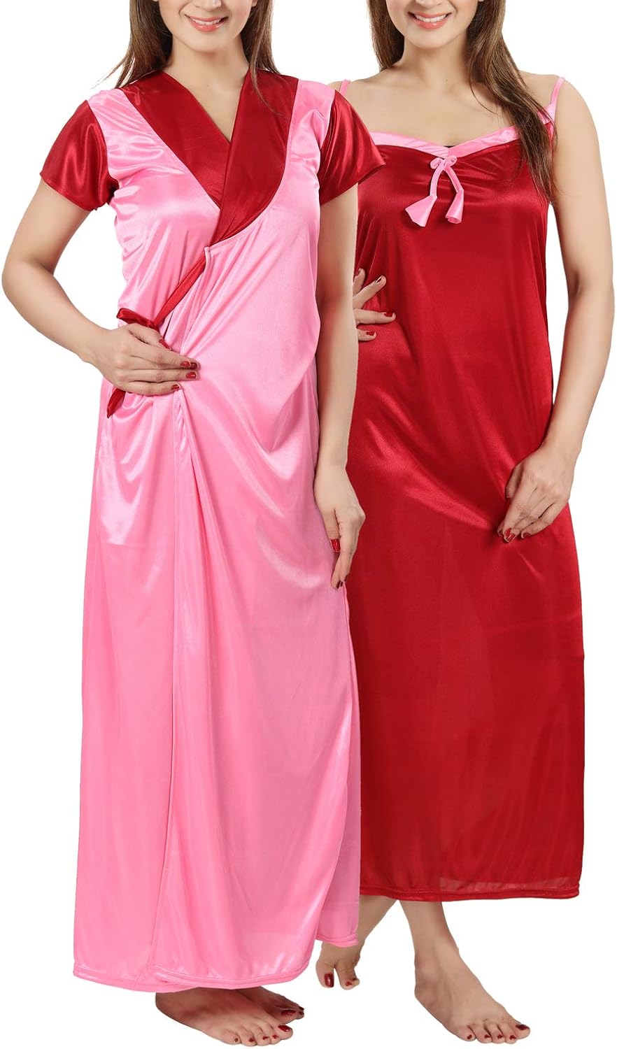 red nighty gown