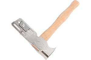 Magnet Roofing Hatchet, Lightweight Carbon Steel Shingling Hammer with Wooden Handle for Roof Repair Easy Nail Pulling