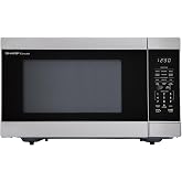 Sharp SMC1662KS 1.6 cu. ft. 1100W Stainless Steel Countertop Microwave Oven | 1100 Watt, Removable 13.6" Carousel Turntable
