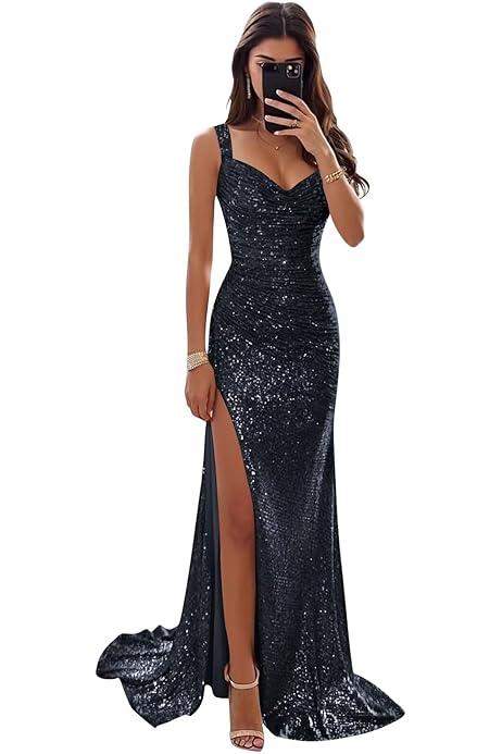 Amazon Vestido Dorado Flecos Lentejuelas Amazon Vestidos Fiesta