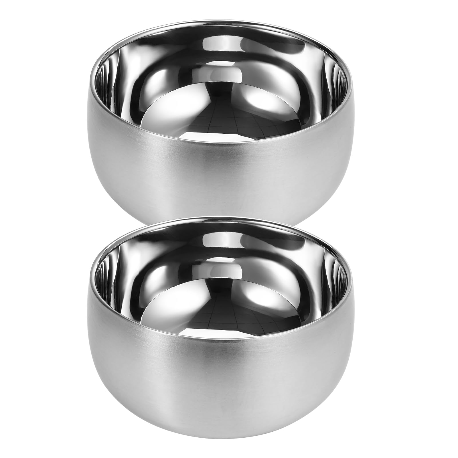 luvtree 2-Pack 316 Stainless Steel Double-Wall Insulated Bowls – 5.1" Diameter, 2.9" Height – Insulated, Anti-Scald & Dishwasher Safe – Ideal for Soup, Rice, Snacks, Hot & Cold Drinks