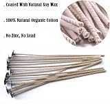 SMALUCK 100 Cnt Organic Soy Wicks 4in 8in with Stainless Wick Holder Sustainer view 2
