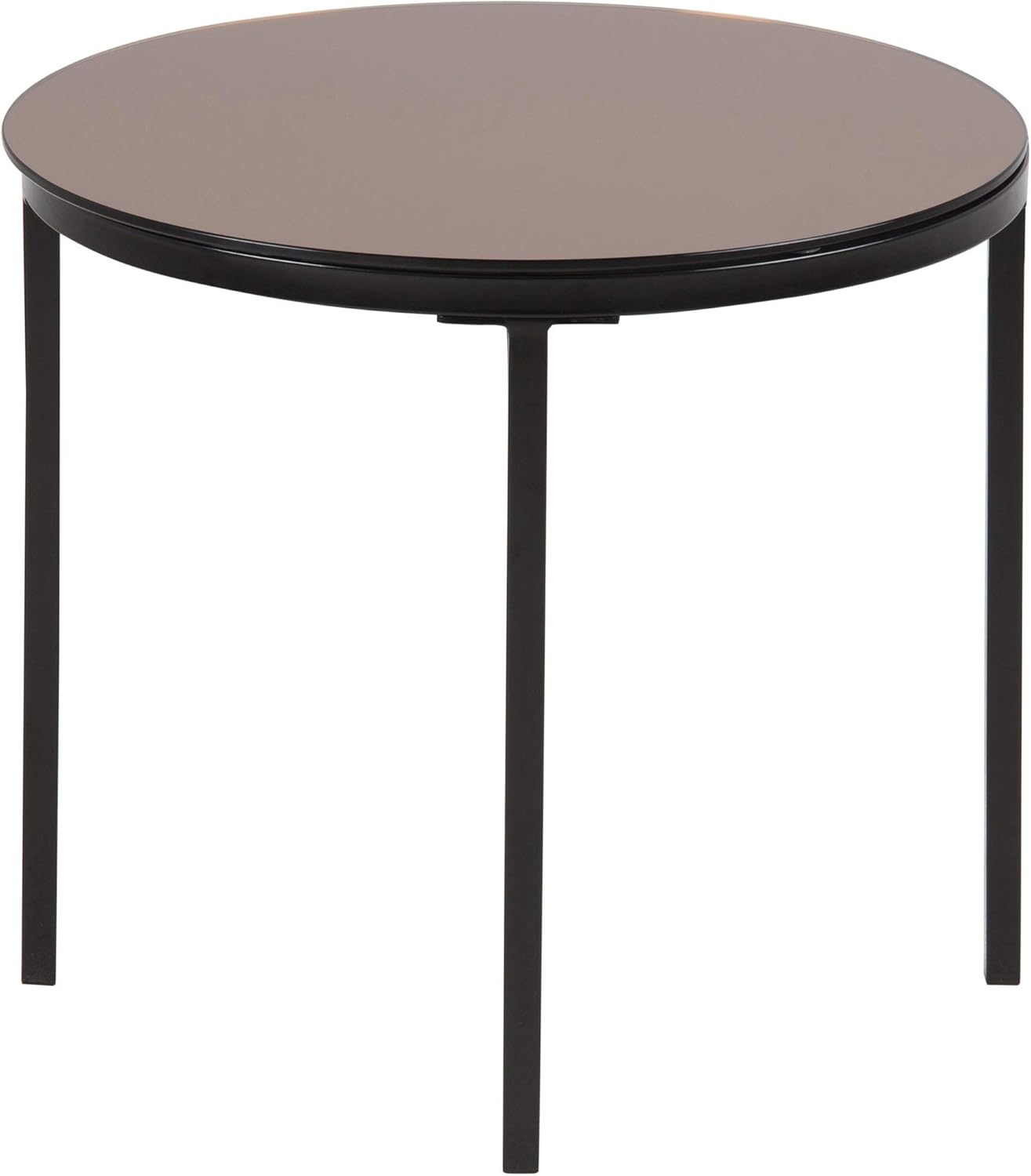 Amazon Brand - Movian Gauja Round Coffee Table with Mirrored Glass