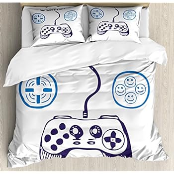 Amazon Com Gamer Video Game Player Gaming Duvet Cover Set