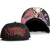 Sullen Men's Til Death Graphic Tattoo Lifestyle Adjustable Flatbill Snapback Hat Black