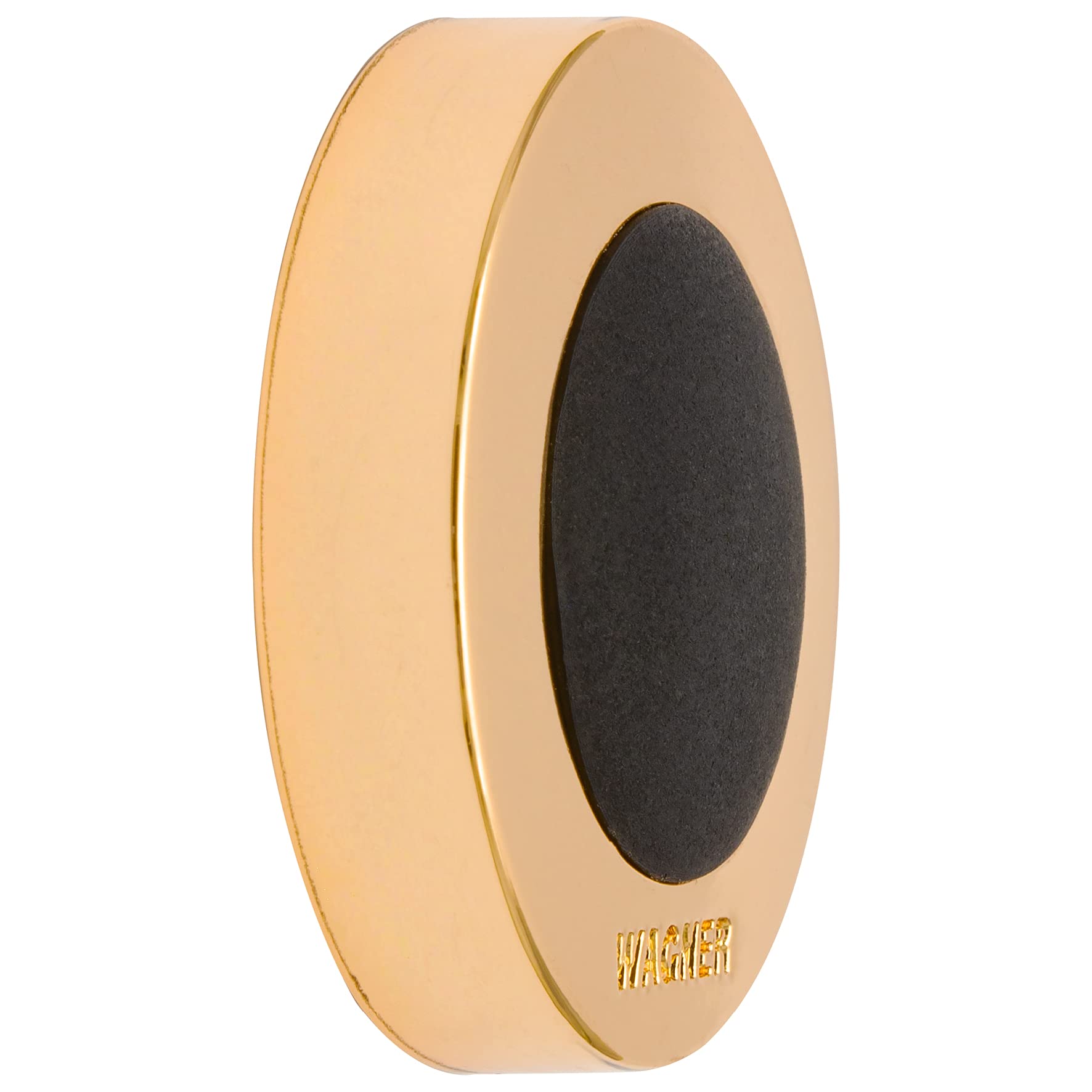 Wagner Doorstop Screw OR Glue Wall - Ø 38 x 10 mm, Sunset Gold Stroke Bumper Made of die-cast zinc in Trendy Colour + Soft Black Thermostatic Rubber, to be Screwed or glued on Walls - 15513711