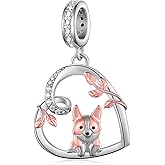 qielizhu Corgi Charm 925 Sterling Silver Dog Charms for Bracelets Necklaces Cute Dog Charms for Jewelry Making Corgi Gifts for Corgi Lovers