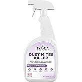 Hygea Natural Dust Mite Killer Spray - Eliminates Dust, Carpet, Rodent, Bird, Scabies Mites - Safe for Home, Children, Pets, Bedding & Furniture, 24 oz, Unscented