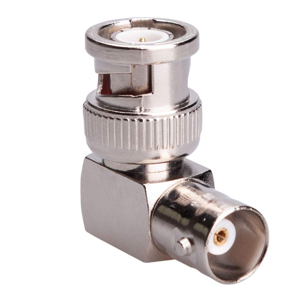 Keple BNC 90° Right Angle Adapter Coupler Coax Connector Female to Male Socket and Plug Joiner, SDI Coaxial Cables Elbow Adaptor for CCTV Surveillance Camera DVI DAB CB Radio Antenna