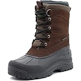 Men's Winter uggs are Waterproof, Non-Slip, Safe and Warm Outdoor Classic Suede, Detachable Lining, Non-Slip Rubber Outsole, Mid-Calf Height Boots