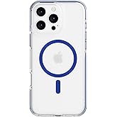Tech21 EvoCrystal for iPhone 16 Pro Max Compatible with MagSafe - Impact Protection Case 15x Military Standard Tested - in Blue