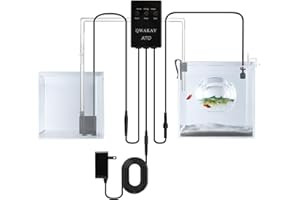 QWAKAY Auto Top Off System Aquarium - Smart Automatic ATO System for Fish Tank - Water Level Controller Kit for Saltwater Aquarium (with Submersible Pump)
